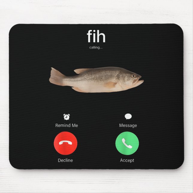 Fih-Aufruf Erinnerung an Nachricht-Deklaration akz Mousepad (Vorne)