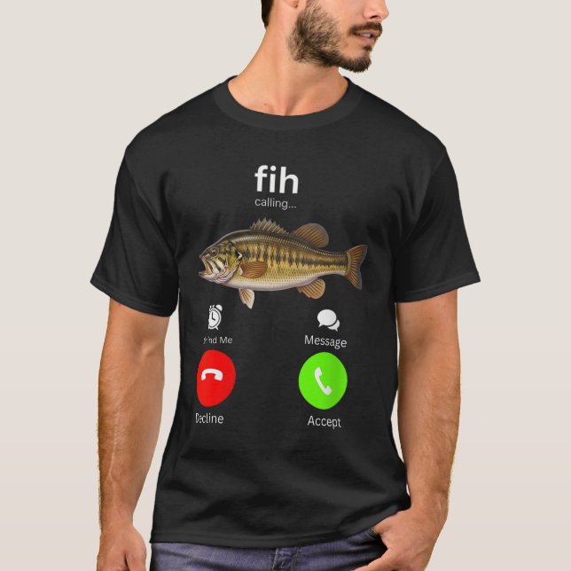 Fih Calling Remind Me Decline Accept Phone Call T-Shirt (Vorderseite)
