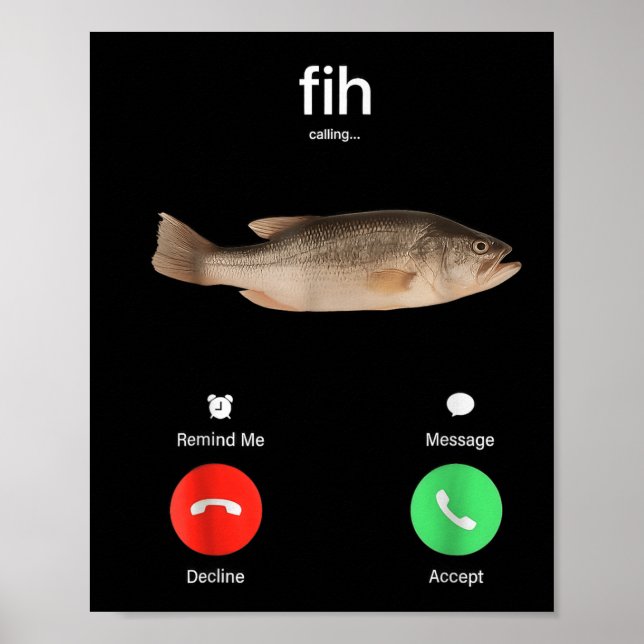 Fih Calling Remind Me Message Decline Accept Phone Poster (Vorne)