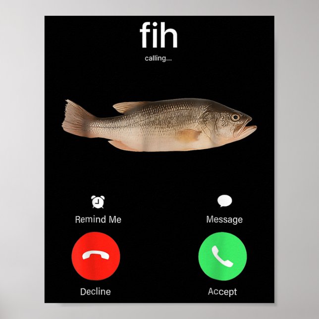 Fih Calling Remind Me Message Decline Accept Phone Poster (Vorne)