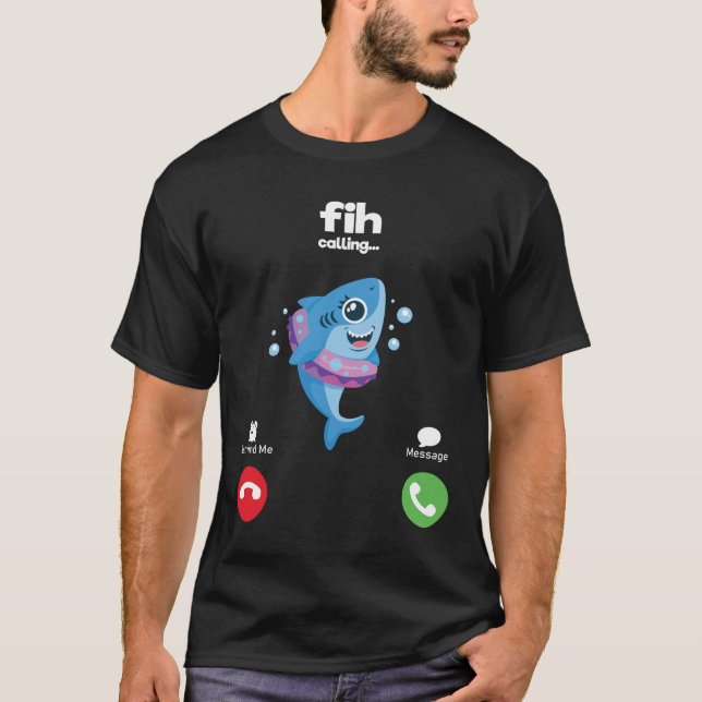 Fih Calling Remind me Message Decline Accept Phone T-Shirt (Vorderseite)