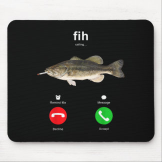 Fih, der rauchenden Fisch anruft, lustiges Angel-M Mousepad