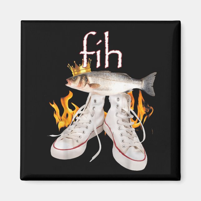 Fih Scute Ss Cute Sss Fish Funny Misspelled Fish M Magnet (Vorne)