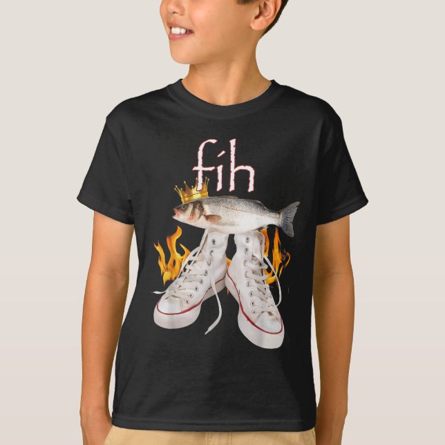 Fih Scute Ss Cute Sss Fish Funny Misspelled Fish M T-Shirt (Vorderseite)