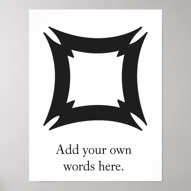 FIHANKRA | Adinkra-Symbol für Sicherheit und Gefah Poster (Vorne)