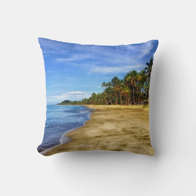 Fiji Beach Blue Sky dekorative Throw Kissen (Vorderseite)