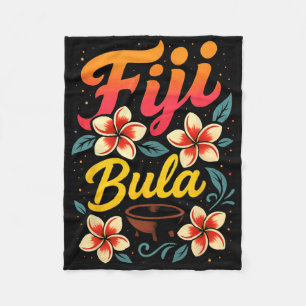 Fiji Bula Tropischer Inselurlaub Souvenir Fleecedecke