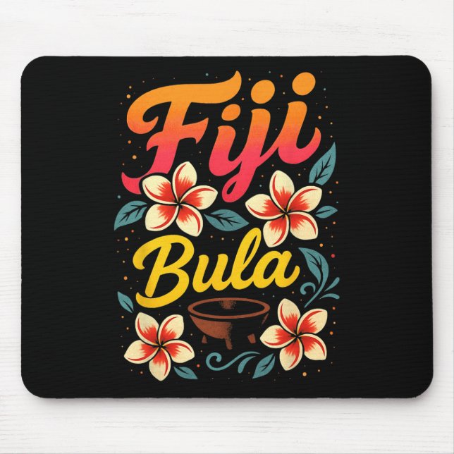 Fiji Bula Tropischer Inselurlaub Souvenir  Mousepad (Vorne)