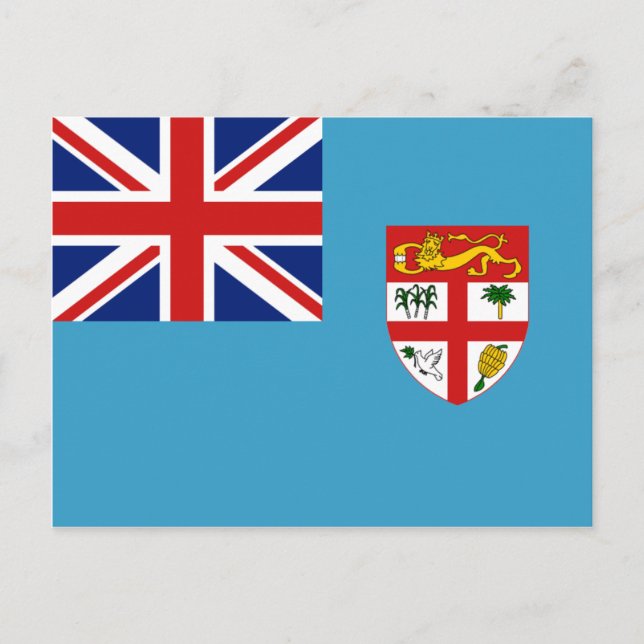 Fiji-Flagge Postkarte (Vorderseite)