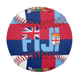Fiji-Flagge und Wappen Patriotisch Baseball