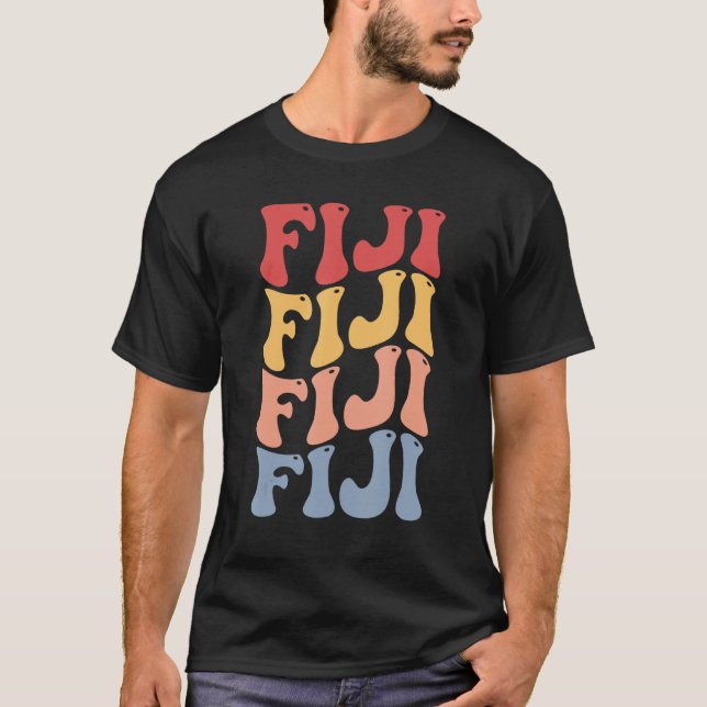 Fiji Groovy Retro Fijian T-Shirt (Vorderseite)