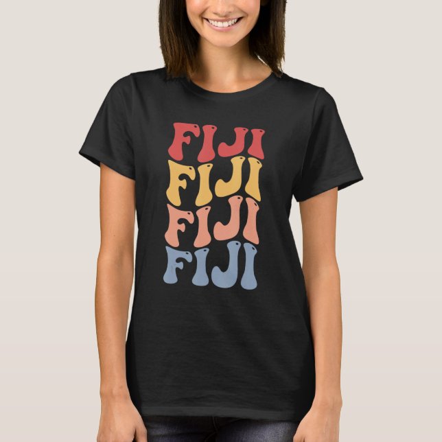 Fiji Groovy Retro Fijian T-Shirt (Vorderseite)