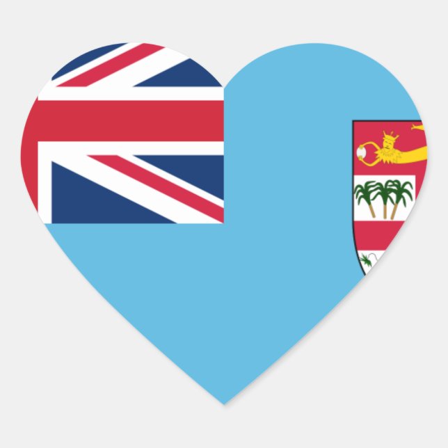 Fiji Herz-Aufkleber (Vorderseite)