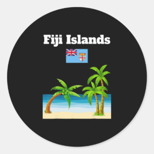 Fiji-Inseln Liebhaber Reise Souvenir Fidschianisch Runder Aufkleber
