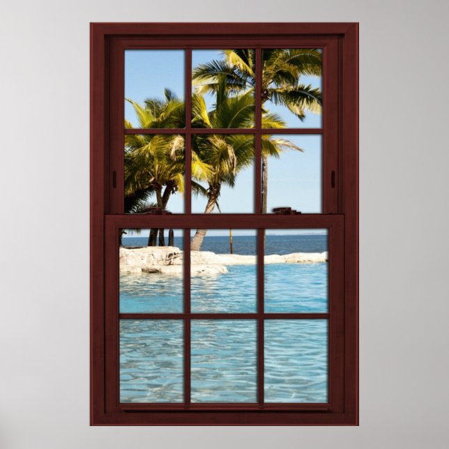 Fiji Island View #2 von 3 Picture Window Illusion Poster (Vorne)