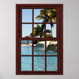 Fiji Island View #3 von 3 Picture Window Illusion Poster