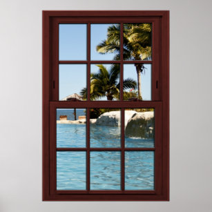 Fiji Island View #3 von 3 Picture Window Illusion Poster