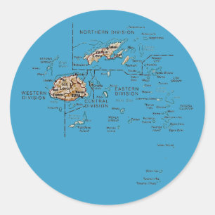 Fiji Map Sticker
