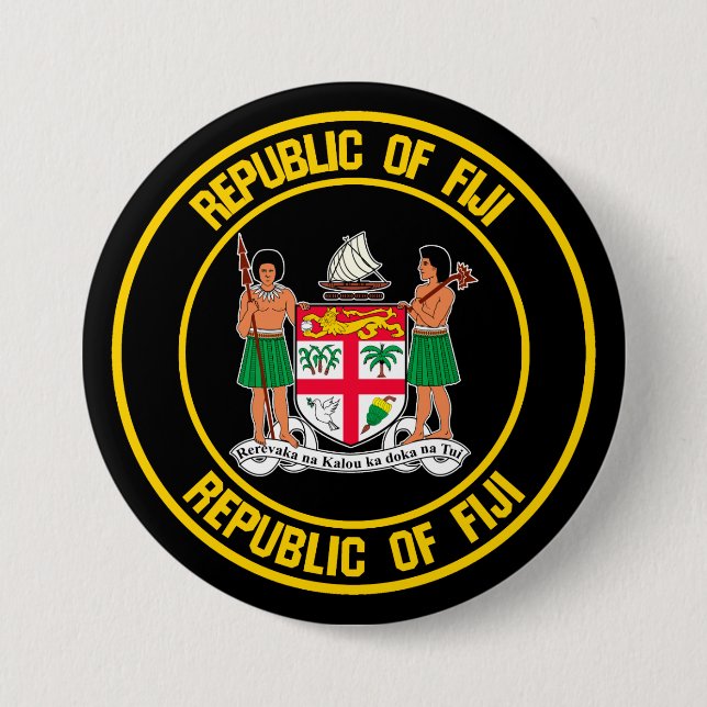 Fiji Round Emblem Button (Vorderseite)