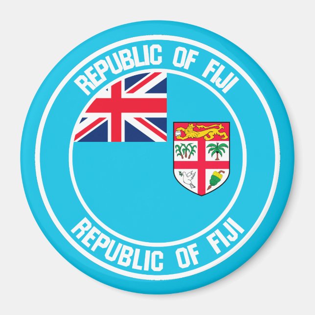 Fiji Round Emblem Magnet (Vorne)