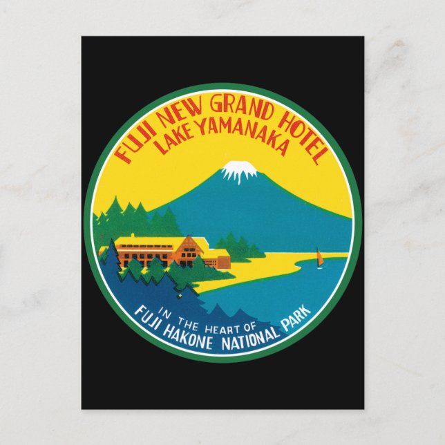 Fiji Travel Poster Postkarte (Vorderseite)