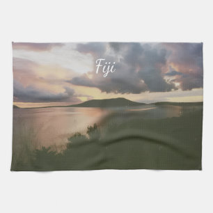 Fiji Tropical Island Flexibles Foto-Magnet Geschirrtuch