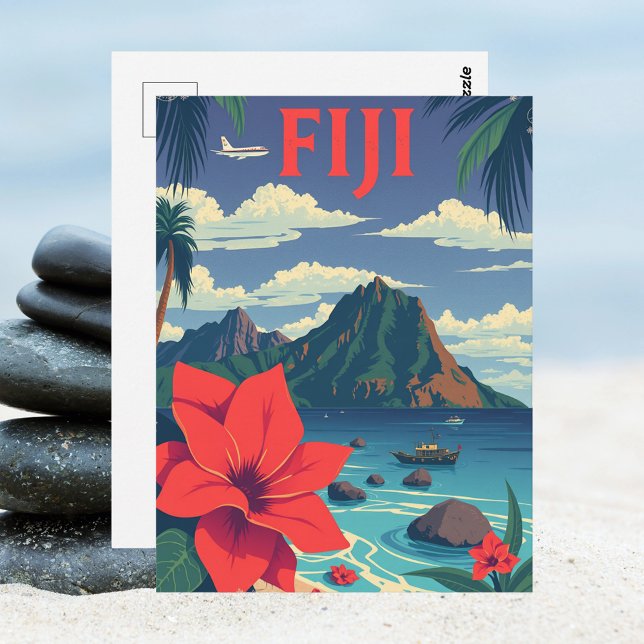 Fiji Tropical Island Travel Postkarte (Fiji Tropical Island Travel Postcard
)