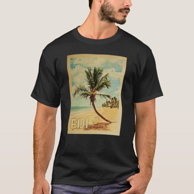 Fiji Vintage Travel T - Shirt - Strand (Vorderseite)