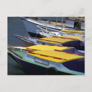 Fiji, Viti Levu, Lautoka, Kleine Boote im Hafen vo Postkarte