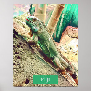 Fijian Iguana-Eidechsenreptil Poster