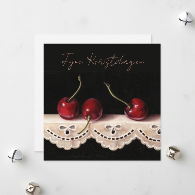 Fijne Kerstdagen Kaart Feiertagskarte (Vorderseite/Rückseite Beispiel)