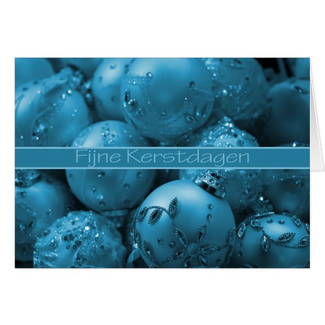 Fijne Kerstdagen Weihnachtsschmuck (Vorderseite (Horizontal))