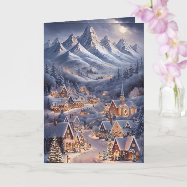 Fijne Kerstfeest Winter Wonderland Greeting Card  Karte (Orchidee)