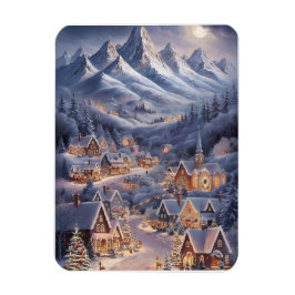 Fijne Kerstfeest Winter Wonderland Greeting Card  Magnet