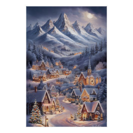 Fijne Kerstfeest Winter Wonderland Greeting Card  Poster