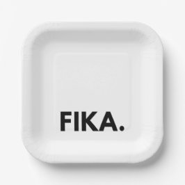 Fika Bold Black and White Sans Serif Pappteller