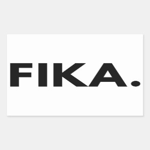 Fika Bold Rechteckheber Rechteckiger Aufkleber