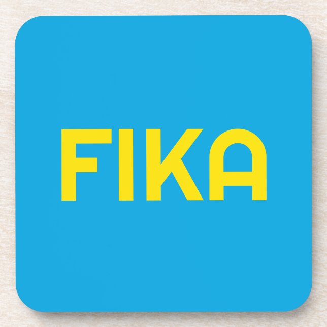 FIKA Bold Yellow and Blue Getränkeuntersetzer (Vorderseite)