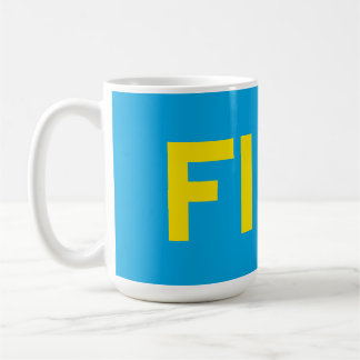 FIKA Bold Yellow and Blue Kaffeetasse