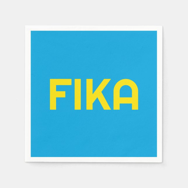 FIKA Bold Yellow and Blue Serviette (Vorderseite)