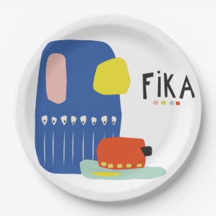 Fika collage pappteller
