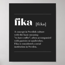 Fika definiert Kaffeepause aus Schweden T-Shi
