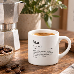 Fika-Definition schwedische Kaffeepause modern Espressotasse