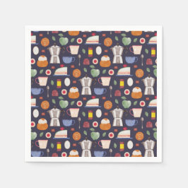 Fika (Eclipse) - Wasserfarbmuster Serviette