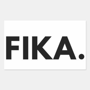 FIKA. Fett-rechteckige Aufkleber