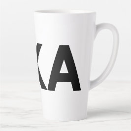 FIKA Fett Schwarz-Weiß-Latte-Tasse Milchtasse