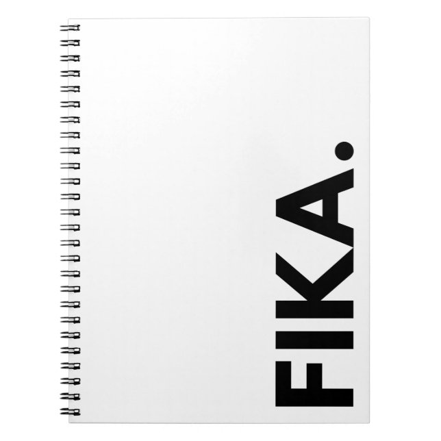 FIKA. Schwarzweiß-Notebook Notizblock (Vorderseite)