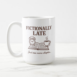 Fiktiv verspäteter Buch- und Kaffeeliebhaber lusti Kaffeetasse