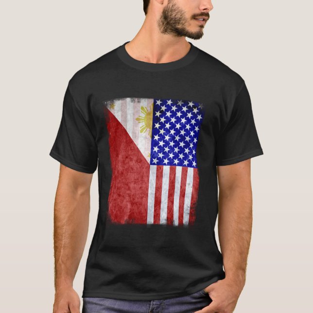 Fil Am Filipino Amerikanische Philippinen USA Amer T-Shirt (Vorderseite)