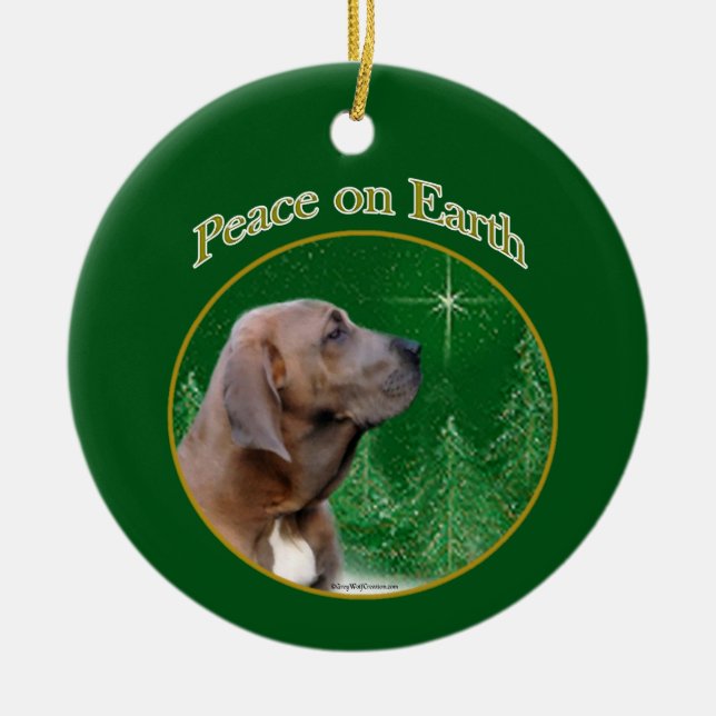 Fila Brasileiro Peace Schlüsselanhänger Keramik Ornament (Vorne)